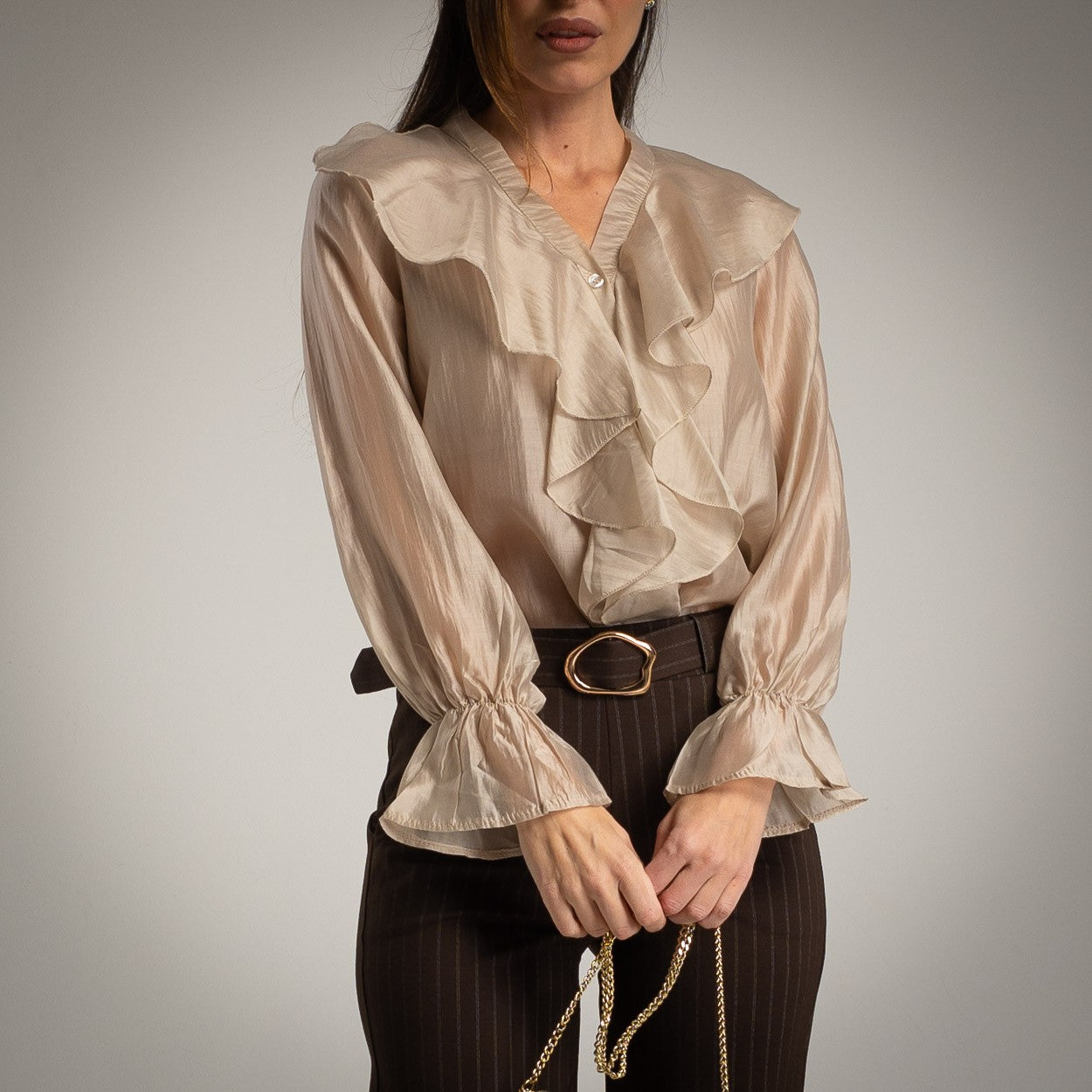 BLUSA CHORRERA CON MAHO